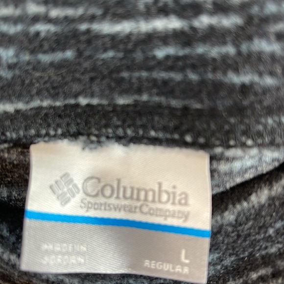 Columbia Glacial Fleece Printed Leggings Blue Space Dye Base Layer L - Picture 6 of 12